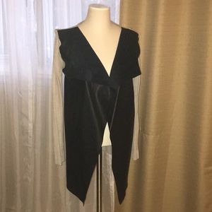 Leather and knit Zara sweater